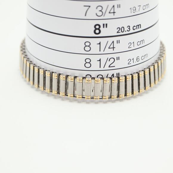 Carriage by Timex Womens Two Tone Watch 22mm Expansion Band w New Battery - Picture 5 of 12